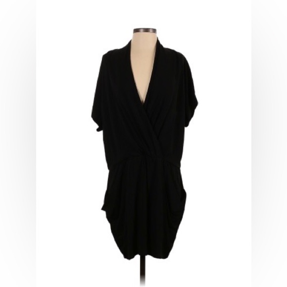 RACHEL Rachel Roy casual draped dress black xs